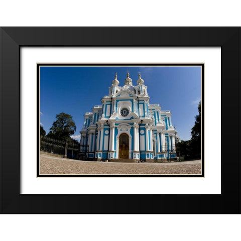 Russia, St Petersburg Smolny Cathedral Black Modern Wood Framed Art Print with Double Matting by Ross, Nancy ,  Steve