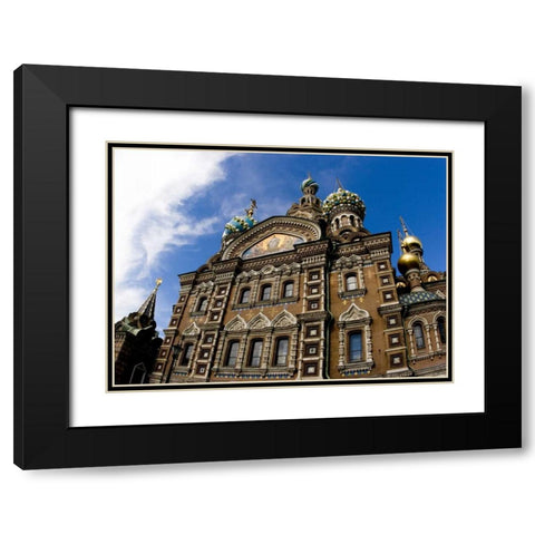 Russia Church of the Savior on the Spilled Blood Black Modern Wood Framed Art Print with Double Matting by Ross, Nancy ,  Steve