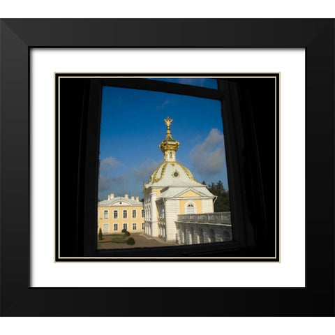 Russia, St Petersburg View of Peterhof Palace Black Modern Wood Framed Art Print with Double Matting by Ross, Nancy ,  Steve