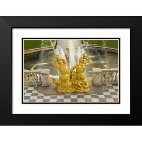 Russia Samson fountain at Peterhof Black Modern Wood Framed Art Print with Double Matting by Ross, Nancy ,  Steve
