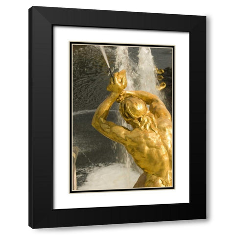 Russia Samson fountain at Peterhof Black Modern Wood Framed Art Print with Double Matting by Ross, Nancy ,  Steve