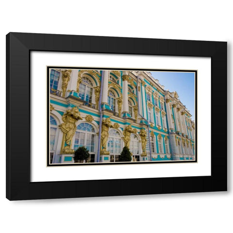 Russia, Pushkin Portion of Catherine Palace Black Modern Wood Framed Art Print with Double Matting by Ross, Nancy ,  Steve