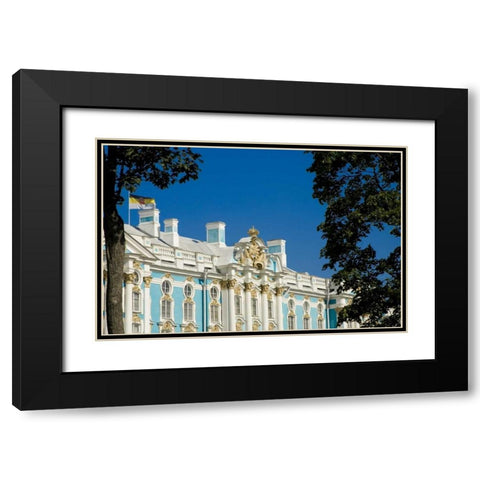 Russia, Pushkin Portion of Catherine Palace Black Modern Wood Framed Art Print with Double Matting by Ross, Nancy ,  Steve