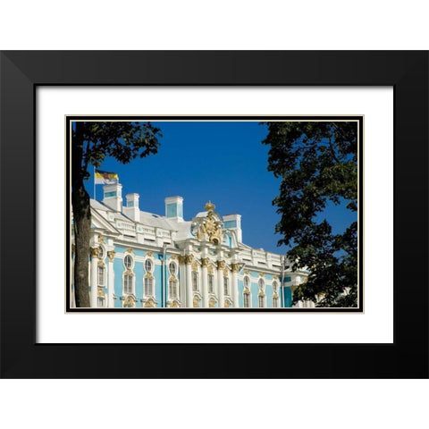 Russia, Pushkin Portion of Catherine Palace Black Modern Wood Framed Art Print with Double Matting by Ross, Nancy ,  Steve