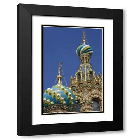 Russia Church of the Savior on the Spilled Blood Black Modern Wood Framed Art Print with Double Matting by Ross, Nancy ,  Steve