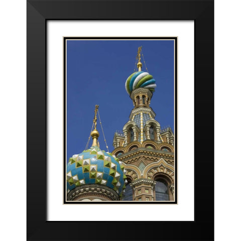 Russia Church of the Savior on the Spilled Blood Black Modern Wood Framed Art Print with Double Matting by Ross, Nancy ,  Steve