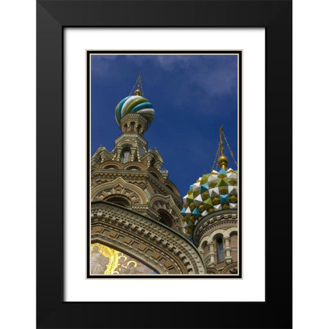 Russia Church of the Savior on the Spilled Blood Black Modern Wood Framed Art Print with Double Matting by Ross, Nancy ,  Steve