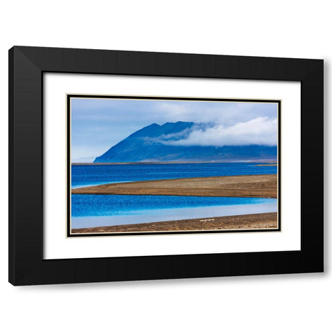 Beach on the island-Cape Vankarem-Wrangel Island-Chukchi Sea-Russia Far East Black Modern Wood Framed Art Print with Double Matting by Su, Keren