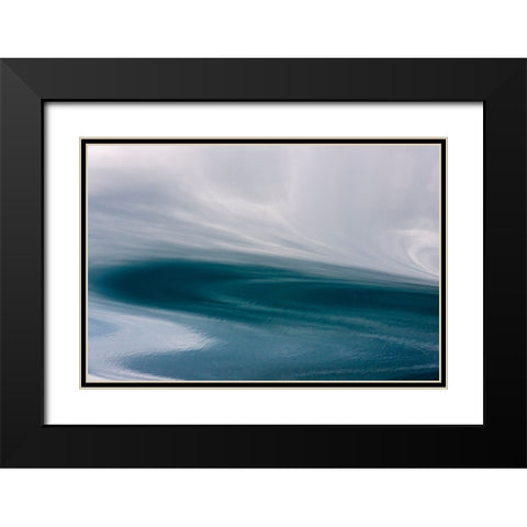 Ripples pattern-Bering Sea-Russia Far East Black Modern Wood Framed Art Print with Double Matting by Su, Keren