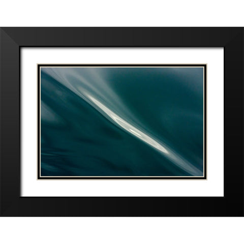 Ripples pattern-Bering Sea-Russia Far East Black Modern Wood Framed Art Print with Double Matting by Su, Keren