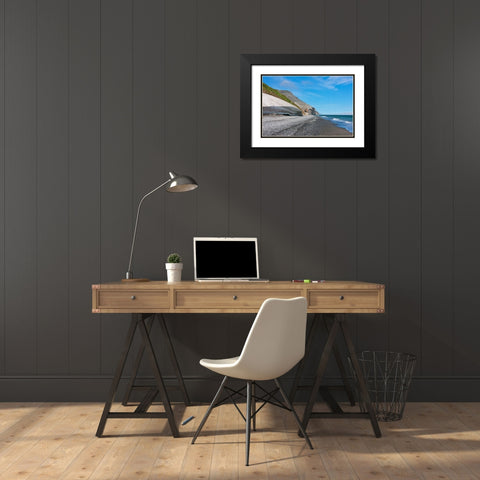Beach-Cape Dezhnev-most eastern corner of Eurasia-Russian Far East Black Modern Wood Framed Art Print with Double Matting by Su, Keren