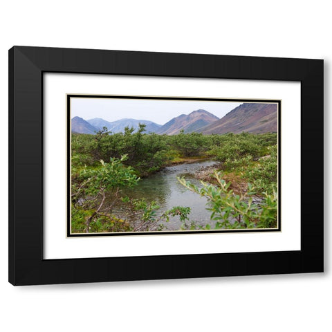 Glacier river-Yttygran Island-Bering Sea-Russia Far East Black Modern Wood Framed Art Print with Double Matting by Su, Keren