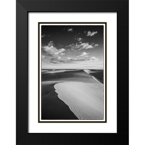Spain-Canary Islands-Gran Canaria Island-Maspalomas-Maspalomas Dunes National Park Black Modern Wood Framed Art Print with Double Matting by Bibikow, Walter