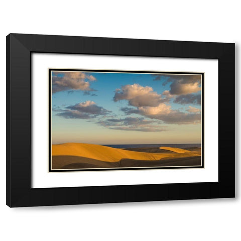 Spain-Canary Islands-Gran Canaria Island-Maspalomas-Maspalomas Dunes National Park Black Modern Wood Framed Art Print with Double Matting by Bibikow, Walter