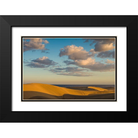 Spain-Canary Islands-Gran Canaria Island-Maspalomas-Maspalomas Dunes National Park Black Modern Wood Framed Art Print with Double Matting by Bibikow, Walter