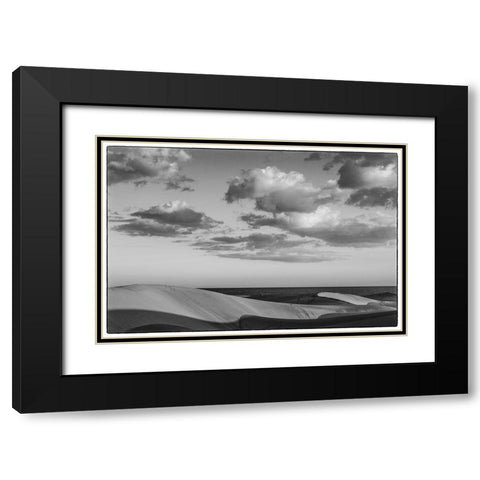 Spain-Canary Islands-Gran Canaria Island-Maspalomas-Maspalomas Dunes National Park Black Modern Wood Framed Art Print with Double Matting by Bibikow, Walter
