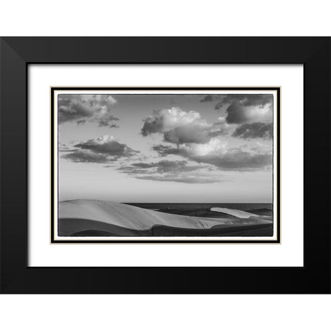 Spain-Canary Islands-Gran Canaria Island-Maspalomas-Maspalomas Dunes National Park Black Modern Wood Framed Art Print with Double Matting by Bibikow, Walter