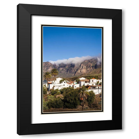 Spain-Canary Islands-Gran Canaria Island-Santa Lucia de Tirajana-town view Black Modern Wood Framed Art Print with Double Matting by Bibikow, Walter