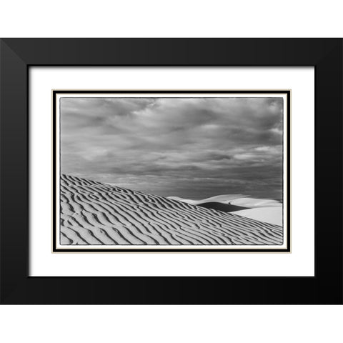 Spain-Canary Islands-Gran Canaria Island-Maspalomas-Maspalomas Dunes National Park Black Modern Wood Framed Art Print with Double Matting by Bibikow, Walter