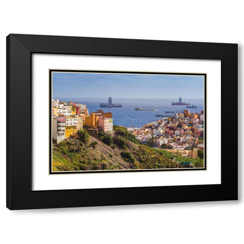 Spain-Canary Islands-Gran Canaria Island-Las Palmas de Gran Canaria Black Modern Wood Framed Art Print with Double Matting by Bibikow, Walter