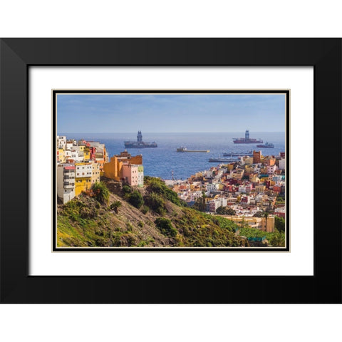 Spain-Canary Islands-Gran Canaria Island-Las Palmas de Gran Canaria Black Modern Wood Framed Art Print with Double Matting by Bibikow, Walter