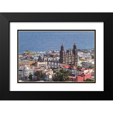 Spain-Canary Islands-Gran Canaria Island-Las Palmas de Gran Canaria-Catedral de Santa Ana Black Modern Wood Framed Art Print with Double Matting by Bibikow, Walter