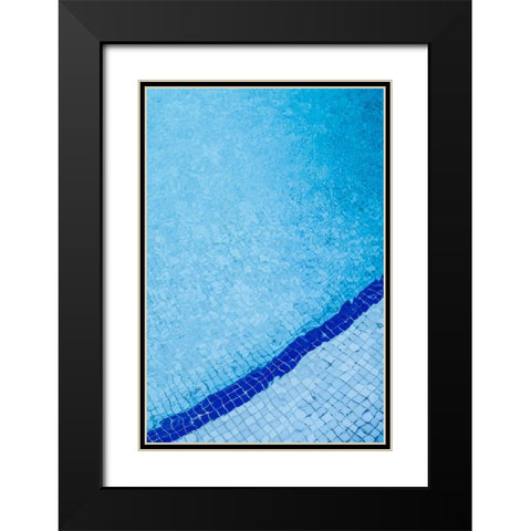 Canary Islands-Fuerteventura Island-Caleta de Fuste-beachside swimming pool Black Modern Wood Framed Art Print with Double Matting by Bibikow, Walter