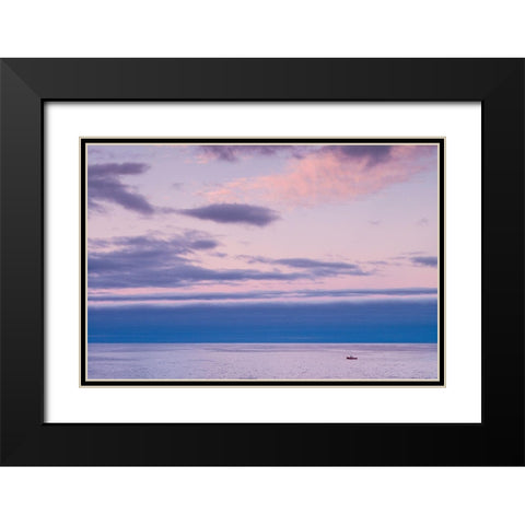 Canary Islands-La Palma Island-Puerto Naos-dawn sky Black Modern Wood Framed Art Print with Double Matting by Bibikow, Walter