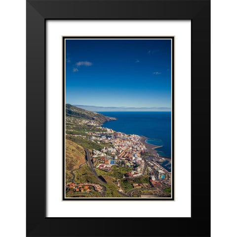 Canary Islands-La Palma Island-Santa Cruz de la Palma-Mirador de la Concepcion Black Modern Wood Framed Art Print with Double Matting by Bibikow, Walter