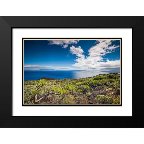 Canary Islands-La Palma Island-Fuencaliente de la Palma-Punta de Fuencaliente-volcanic landscape Black Modern Wood Framed Art Print with Double Matting by Bibikow, Walter