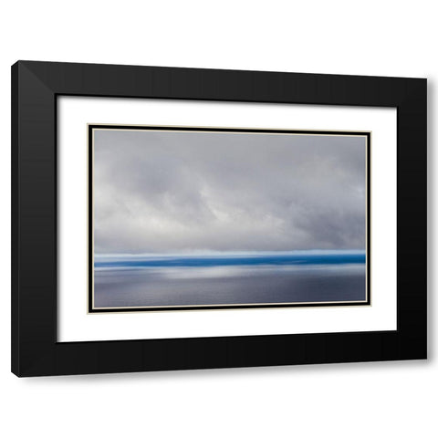 Canary Islands-La Palma Island-Las Indias-storm front over Atlantic Ocean Black Modern Wood Framed Art Print with Double Matting by Bibikow, Walter