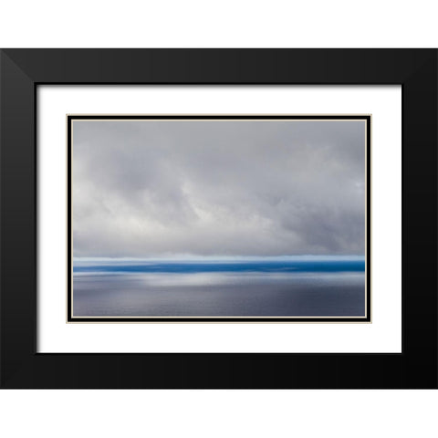 Canary Islands-La Palma Island-Las Indias-storm front over Atlantic Ocean Black Modern Wood Framed Art Print with Double Matting by Bibikow, Walter
