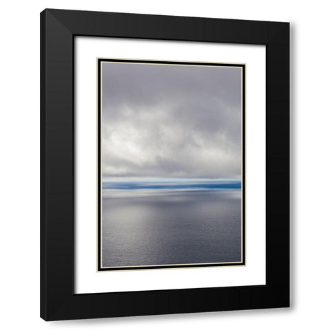 Canary Islands-La Palma Island-Las Indias-storm front over Atlantic Ocean Black Modern Wood Framed Art Print with Double Matting by Bibikow, Walter