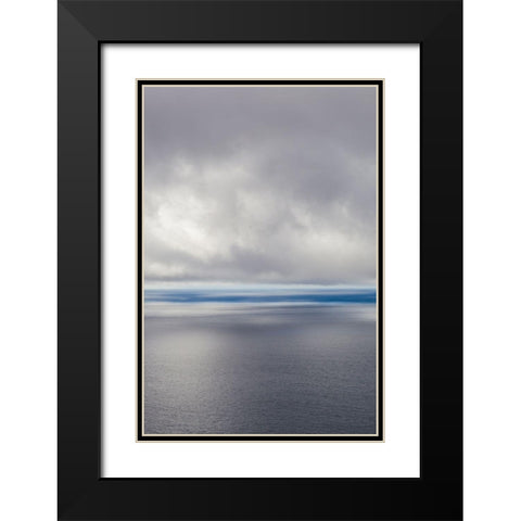 Canary Islands-La Palma Island-Las Indias-storm front over Atlantic Ocean Black Modern Wood Framed Art Print with Double Matting by Bibikow, Walter
