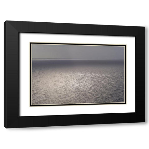 Canary Islands-La Palma Island-Santa Cruz de la Palma-elevated view of the Atlantic Ocean Black Modern Wood Framed Art Print with Double Matting by Bibikow, Walter