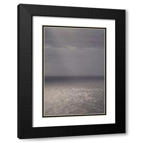 Canary Islands-La Palma Island-Santa Cruz de la Palma-elevated view of the Atlantic Ocean Black Modern Wood Framed Art Print with Double Matting by Bibikow, Walter