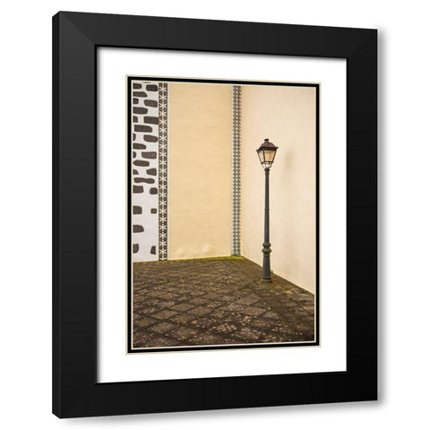 Canary Islands-La Palma Island-Puntallana-Parroquia San Juan Bautista church Black Modern Wood Framed Art Print with Double Matting by Bibikow, Walter