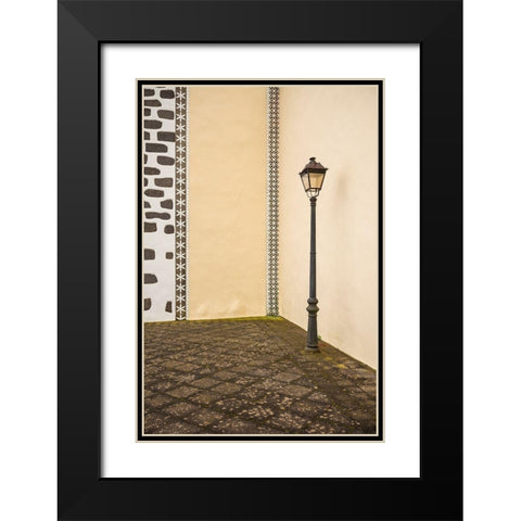 Canary Islands-La Palma Island-Puntallana-Parroquia San Juan Bautista church Black Modern Wood Framed Art Print with Double Matting by Bibikow, Walter