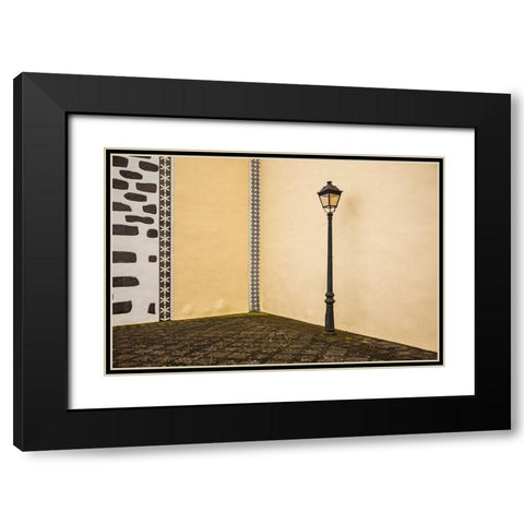 Canary Islands-La Palma Island-Puntallana-Parroquia San Juan Bautista church Black Modern Wood Framed Art Print with Double Matting by Bibikow, Walter