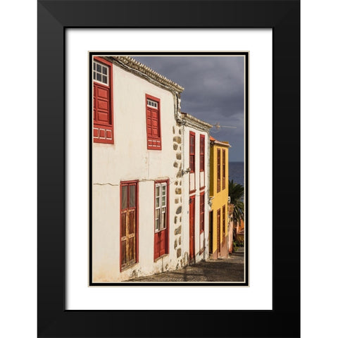 Canary Islands-La Palma Island-San Andres-village buildings Black Modern Wood Framed Art Print with Double Matting by Bibikow, Walter