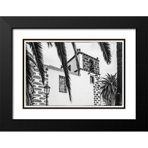 Canary Islands-La Palma Island-San Andres-Iglesia de San Andres church-built in 1515 Black Modern Wood Framed Art Print with Double Matting by Bibikow, Walter