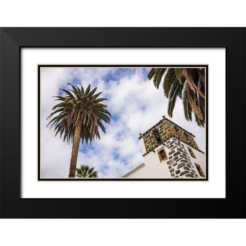 Canary Islands-La Palma Island-San Andres-Iglesia de San Andres church-built in 1515 Black Modern Wood Framed Art Print with Double Matting by Bibikow, Walter