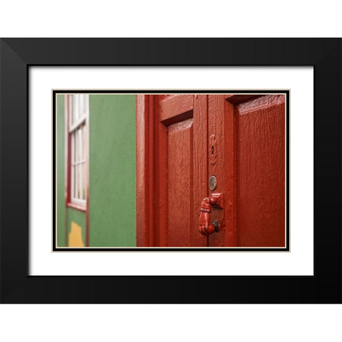 Canary Islands-La Palma Island-San Andres-ornate door knocker Black Modern Wood Framed Art Print with Double Matting by Bibikow, Walter