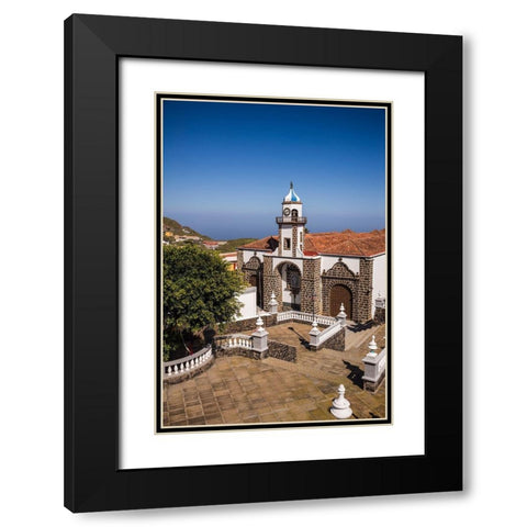 Canary Islands-El Hierro Island-Valverde-Iglesia de Nuestra Senora de la Concepcion church Black Modern Wood Framed Art Print with Double Matting by Bibikow, Walter