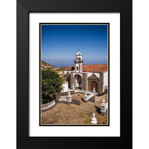 Canary Islands-El Hierro Island-Valverde-Iglesia de Nuestra Senora de la Concepcion church Black Modern Wood Framed Art Print with Double Matting by Bibikow, Walter