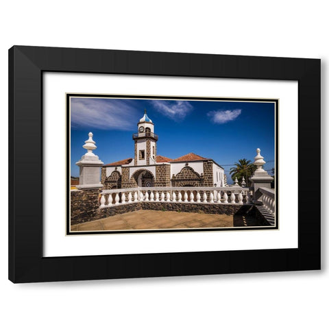Canary Islands-El Hierro Island-Valverde-Iglesia de Nuestra Senora de la Concepcion church Black Modern Wood Framed Art Print with Double Matting by Bibikow, Walter
