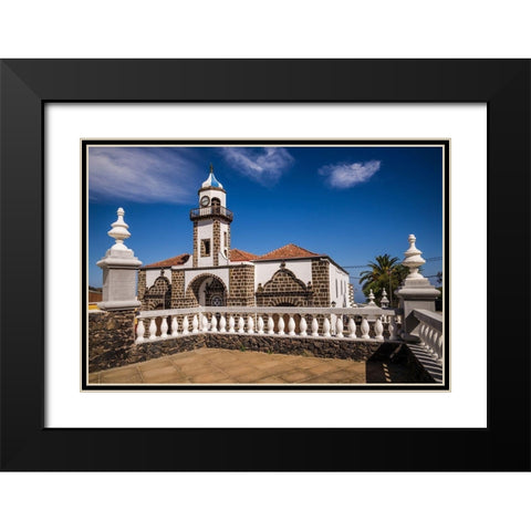 Canary Islands-El Hierro Island-Valverde-Iglesia de Nuestra Senora de la Concepcion church Black Modern Wood Framed Art Print with Double Matting by Bibikow, Walter