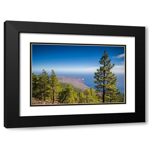 Canary Islands-El Hierro Island-Malpaso Mountain-elevation 1503 meters Black Modern Wood Framed Art Print with Double Matting by Bibikow, Walter