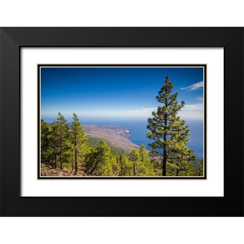 Canary Islands-El Hierro Island-Malpaso Mountain-elevation 1503 meters Black Modern Wood Framed Art Print with Double Matting by Bibikow, Walter