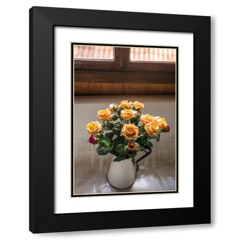 Canary Islands-Tenerife Island-La Orotava-bouquet of roses Black Modern Wood Framed Art Print with Double Matting by Bibikow, Walter